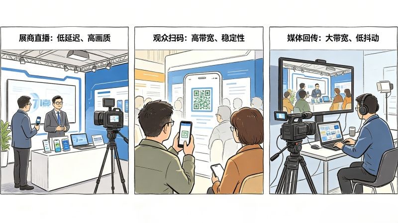 人流爆满也不掉线！北京展会网络搭建这样做
