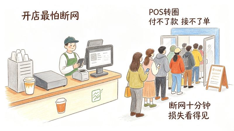 门店的备份网络:再拉一条宽带,还是加一路5G? 门店的备份网络:再拉一条宽带,还是加一路5G?